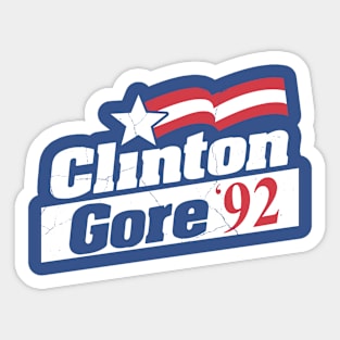 Clinton Gore 92 Sticker